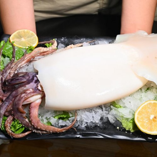 Cleaned Squid  Gutted 